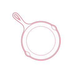 Objects Cooking Pans Cast Iron Skillet 9 Inch Sticker Outline Svg File, Free Vectors File